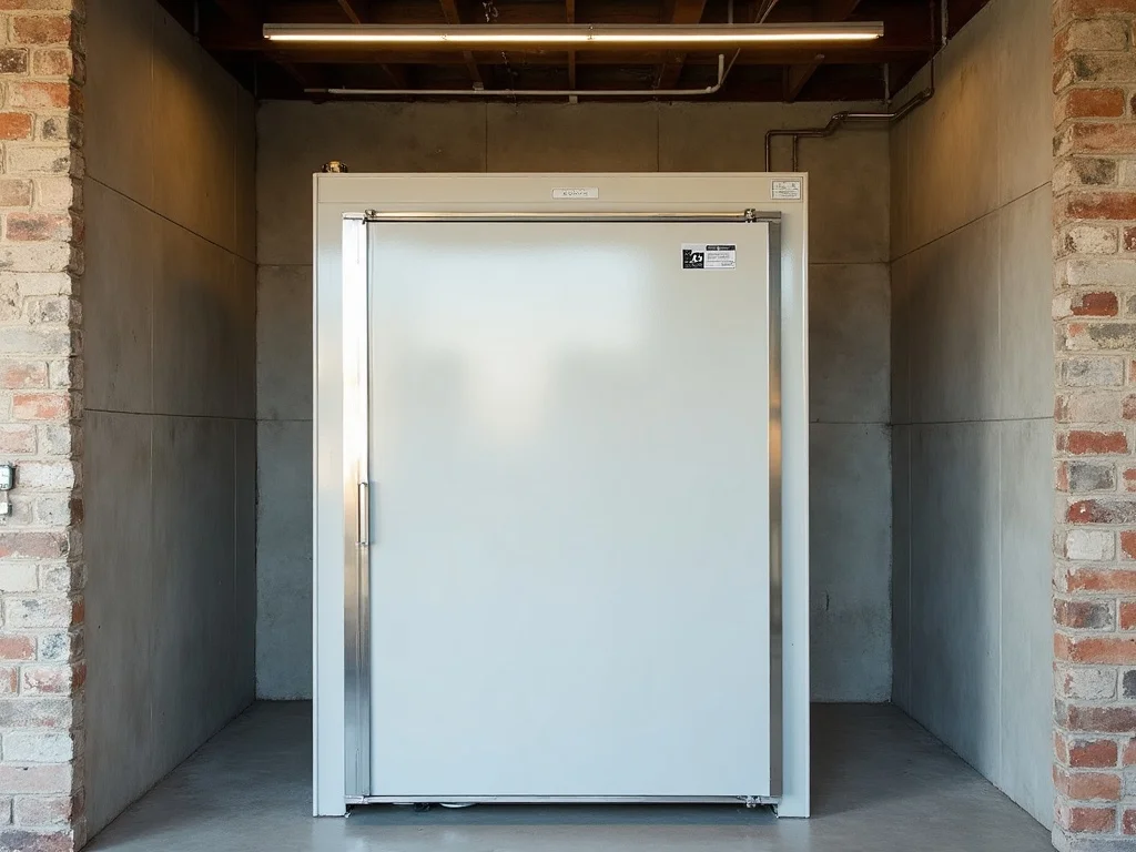 Broadbeach cafe back-of-house after Saltline installs the spec'd walk-in coolroom
